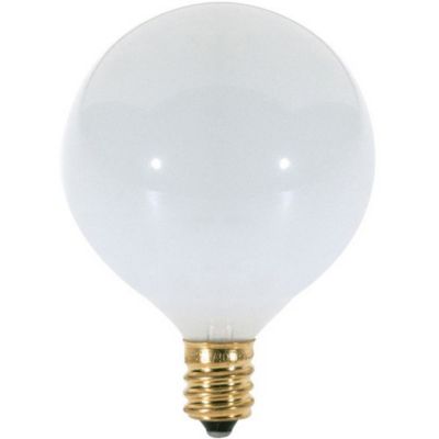 40W 120V G16 1/2 E12 Glossy White Bulb by SATCO Lighting - Starlight Lighting USA and Canada